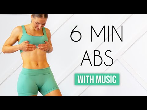 FLAT ABS WORKOUT - with music (At Home No Equipment)