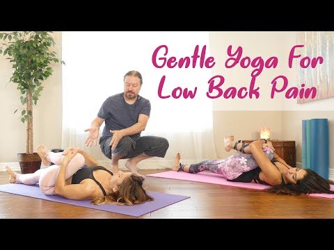 Low Back Pain Stretches, Easy Yoga Class with Yoga Teacher/Massage Therapist, Robert Gardner