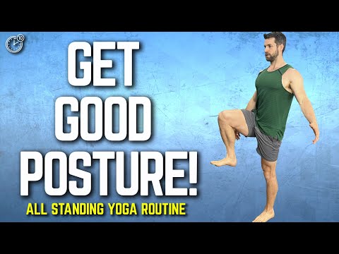 Get Good Posture At Work With This All Standing Yoga Routine!