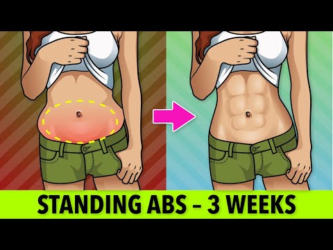 FLAT BELLY IN 3 WEEKS: BEST STANDING ABS WORKOUT TO LOSE BELLY FAT